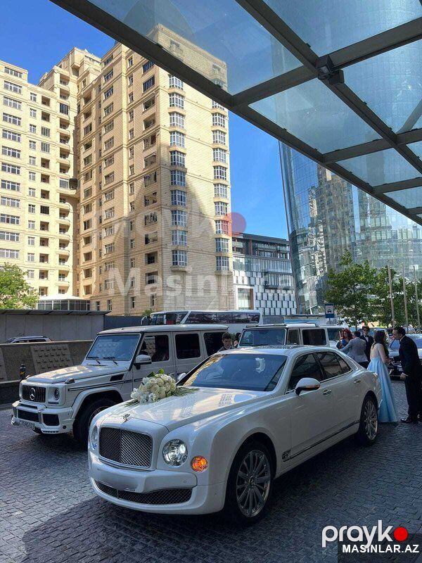 Bentley mulsanne white, 2021 il — Minik avtomobili icarəsi, Bakı (4)