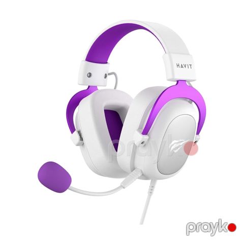 Havit Gamenote H2002D Mikrofonlu Gaming Qulaqlıq (Ağ + Bənövşəyi) (HVGMH-H2002d-WP) — Pctech — Kompüterlər və noutbuklar