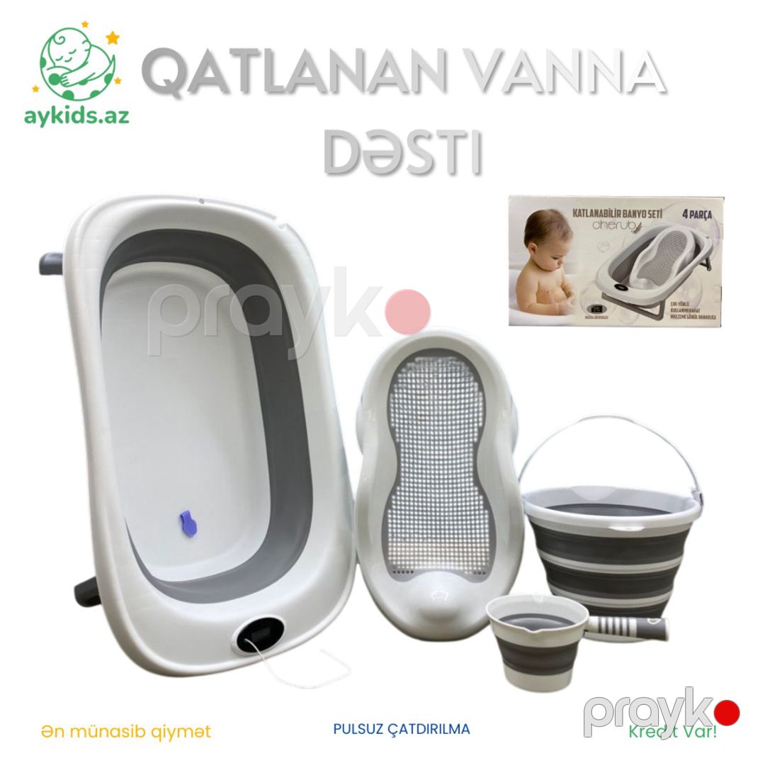 VD 01 4 Lü vanna dəsti termometrli — Pampers və gigiyena, Bakı (2)