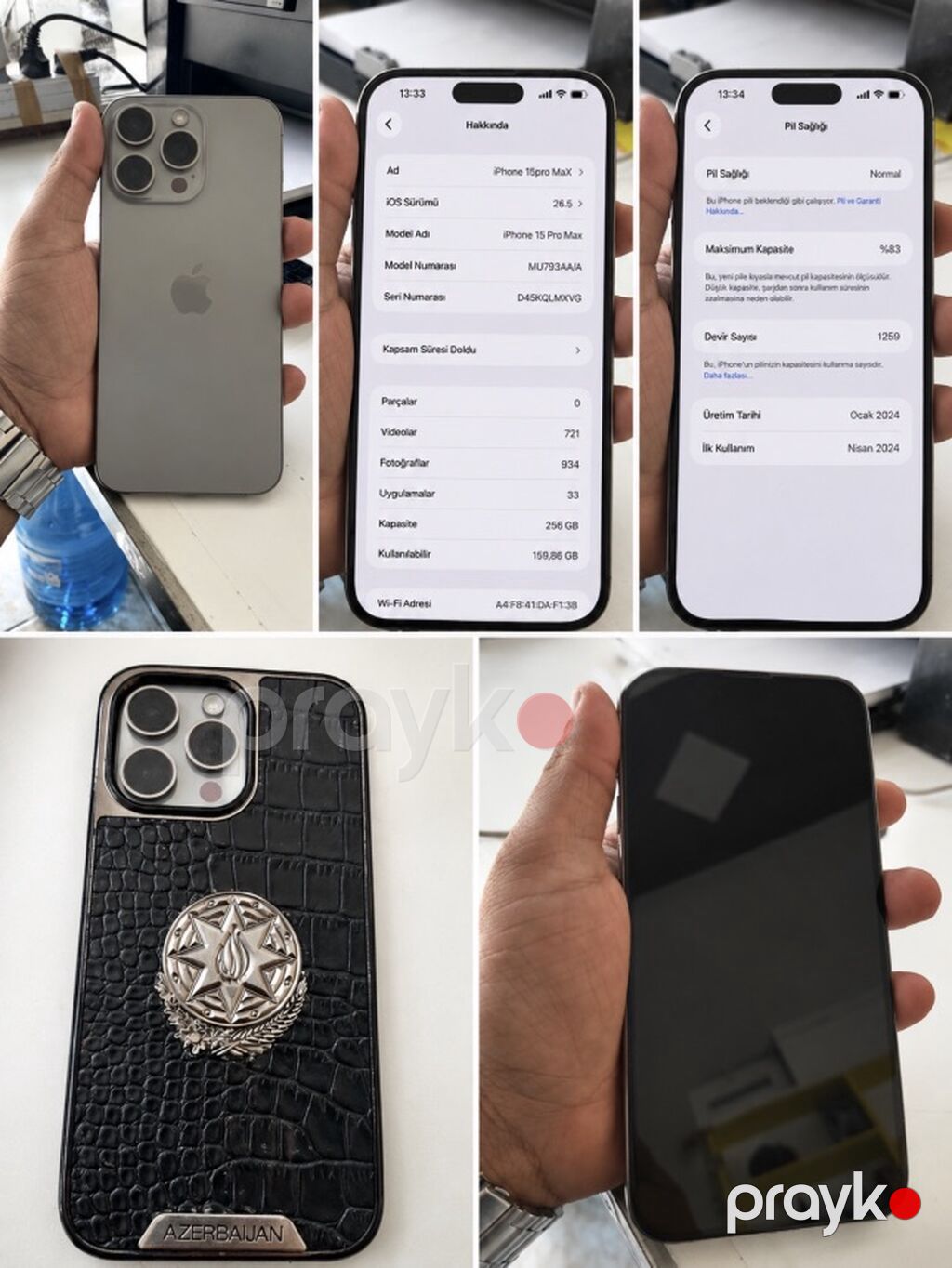 IPhone 15 Pro Max, 256 GB, Face ID — Apple iPhone, Şirvan (2)