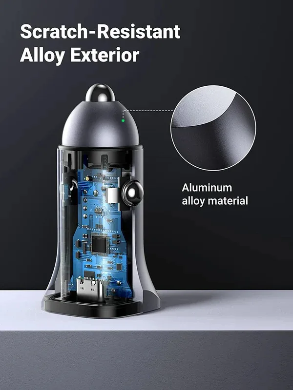 Avtomobil üçün charger Ugreen 30W 2-Port Fast Car Charger — Mallar, Bakı (3)