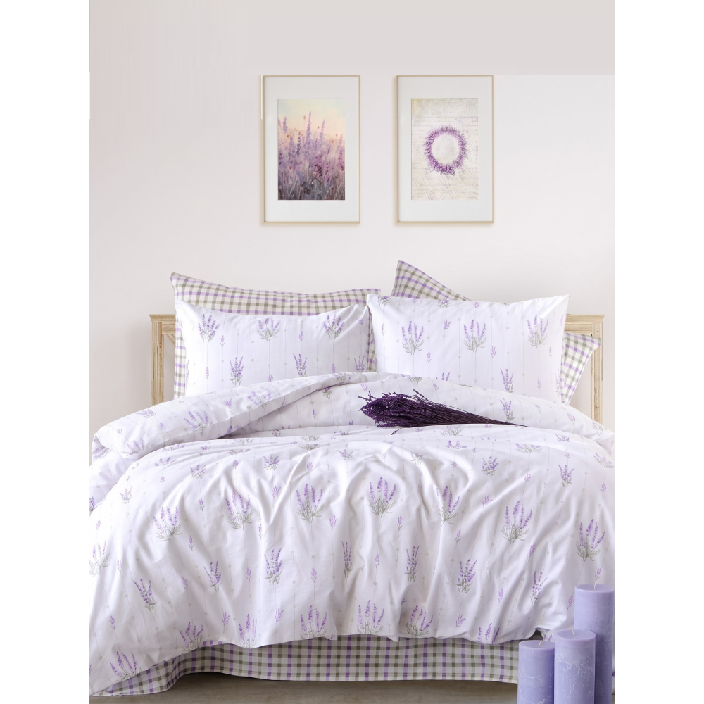Yataq dəsti İyiGecələr Ranforce, iki nəfərlik, Lavender (8681234943480) — Tekstil