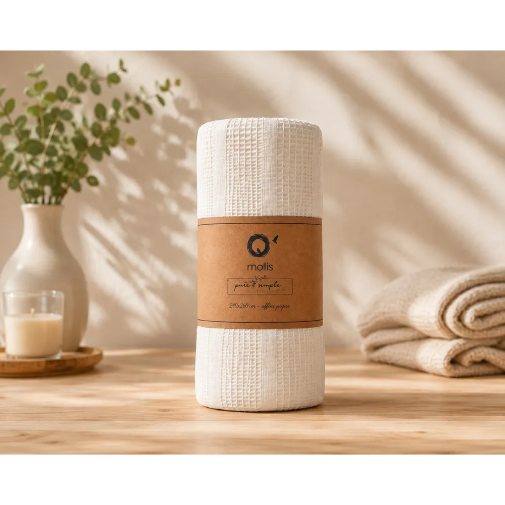 Yataq örtüyü Mollis Pure Simple, iki nəfərlik, Krem (8681234936413-1) — Bakı