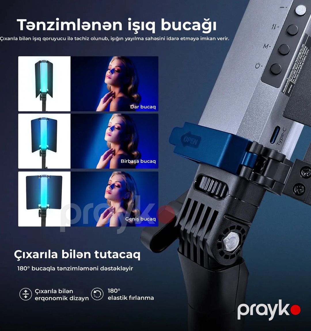 Neewer RGB2 RGB LED boru işıq (barndoor ilə) — Foto və video texnikası, Bakı (4)