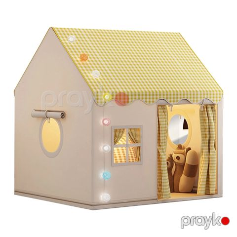 Uşaq çadırı XG66, tekstil, 130x100x120 sm, bej, sarı — Bakı