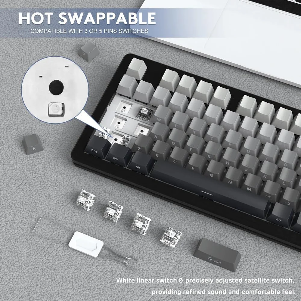 Attack Shark M87 PRO Wireless Mechanical Gaming Keyboard — Klaviaturalar və siçanlar, Bakı (3)