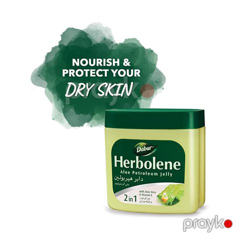 Üz və Bədən üçün Aloe Vera və Vitamin E ilə Dabur Herbolene Vazelin — Bakı