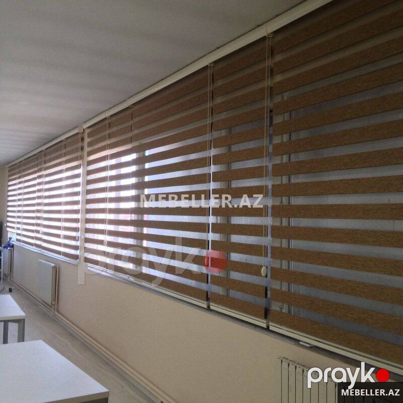 Türkiyə istehsalı Zebra jalüz novu — Pəncərələr, qapılar, balkonlar, Bakı (2)