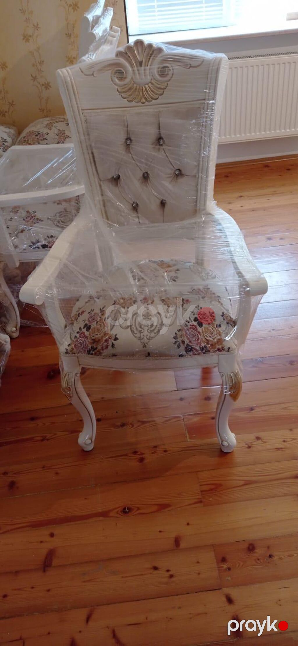 Qonaq otağı üçün, İşlənmiş, Oval masa, 8 stul — Masalar və stullar, Bakı (4)