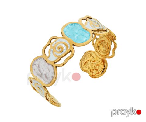 Qolbaq CL114W, Rəngbərəng, 14K qızıl örtüklü cilalanmış polad — Bakı