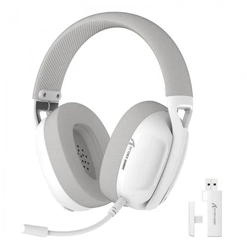 Attack Shark L90 TriMode Wireless White Gaming Headset — Qulaqcıqlar, Bakı (2)