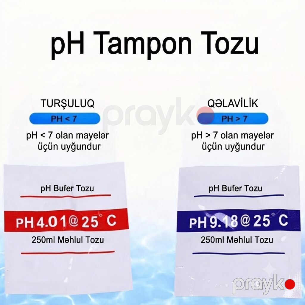 Məhsul: pH Buffer Tozu – kalibrləmə üçün standart məhlul tozu seti — Hovuzlar, Bakı (5)