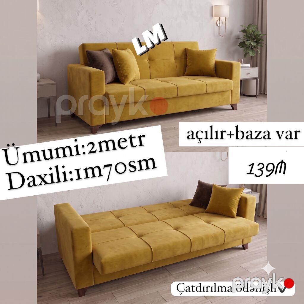 Açılan + Bazalı Divanlar Yeni və Sifarişlə Endirim Fürsəti 200₼ deyil — Divanlər, Bakı (2)