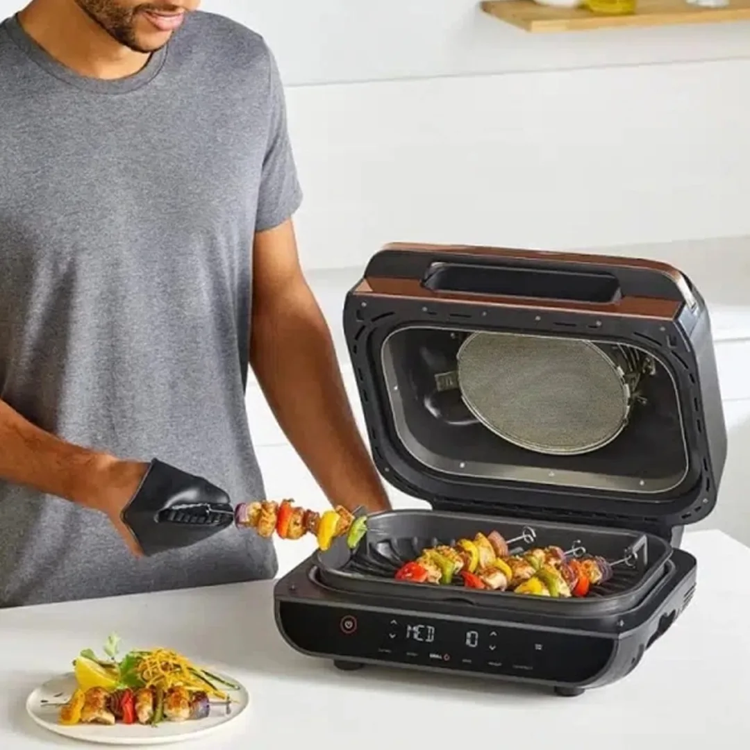 Air Fryer Ninja Foodi Max Health Grill & Air Fryer Gold — Mallar, Bakı (5)