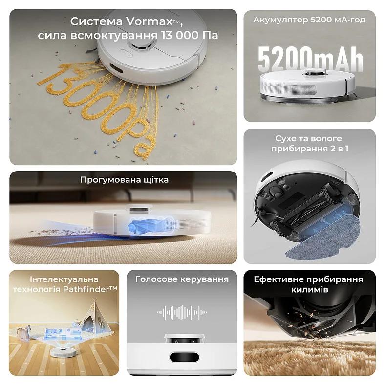 Robot tozsoran Dreame Robot Vacuum F10 White (RLF11SA) — Robot tozsoran, Bakı (6)