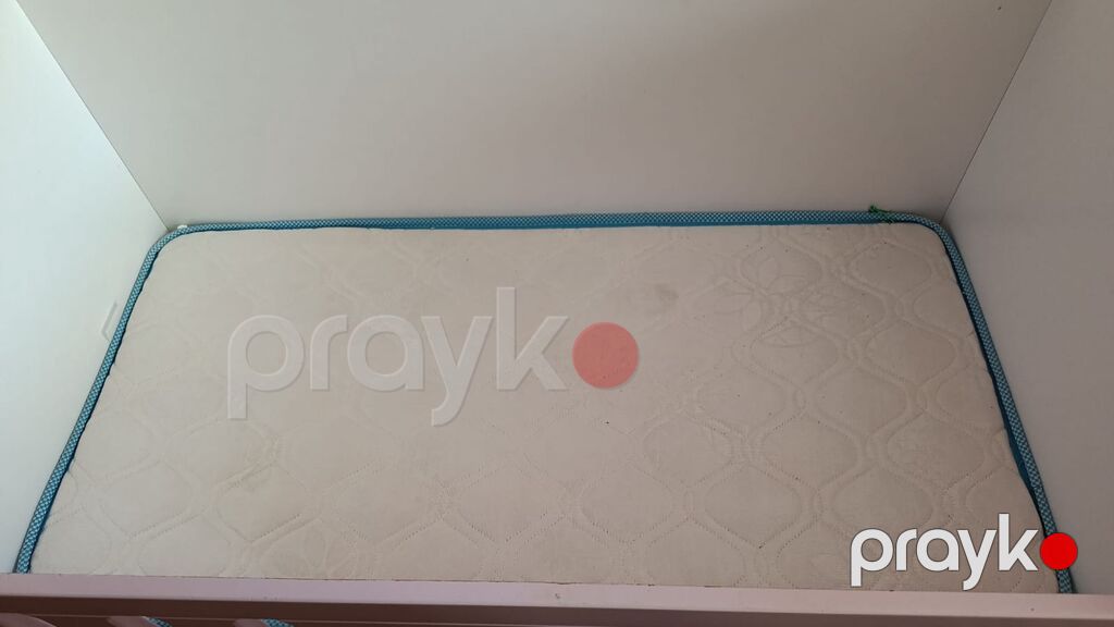 Uşaq beşiyi və döşək Satlir - Material: MDF/Laminit kombinasiyası, ağ — Bəşikləri, Xırdalan (2)