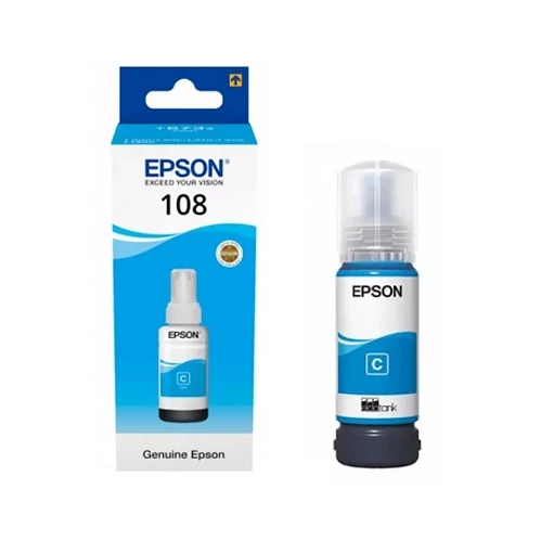 Epson 108 EcoTank Cyan ink bottle (C13T09C24A) — Bakı