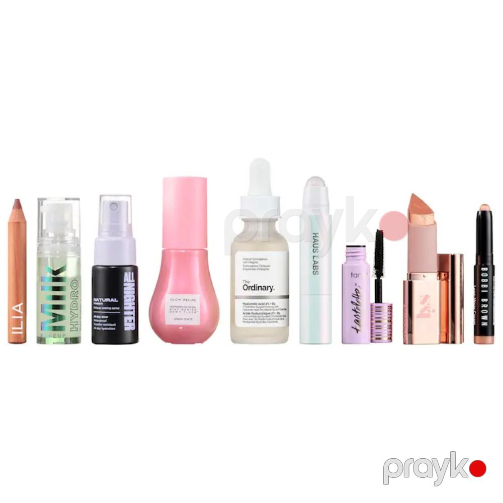 Üz üçün kosmetika dəsti Sephora Gleamy Dreamy (Dodaq üçün qələm + Üz üçün praymer + Göz ətrafı dəri üçün serum + Xaylayter + Ənlik + Kirpiklər üçün tuş + Makiyaj üçün fiksator) — Mallar, Bakı (2)