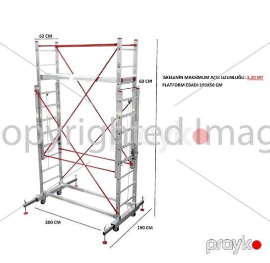 İskələ iki bölməli 2x2, (6 pillə 4,0m), Beykon İSK 220 — Təmir və inşaat, Bakı (2)