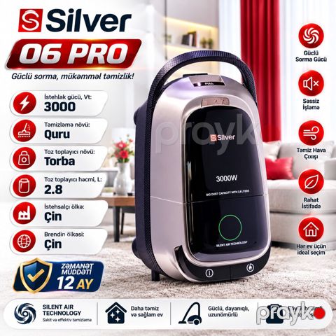 227 Məhsulun adı: Tozsoran Silver SL-06 Pro, 3000 Vt, quru — Bakı