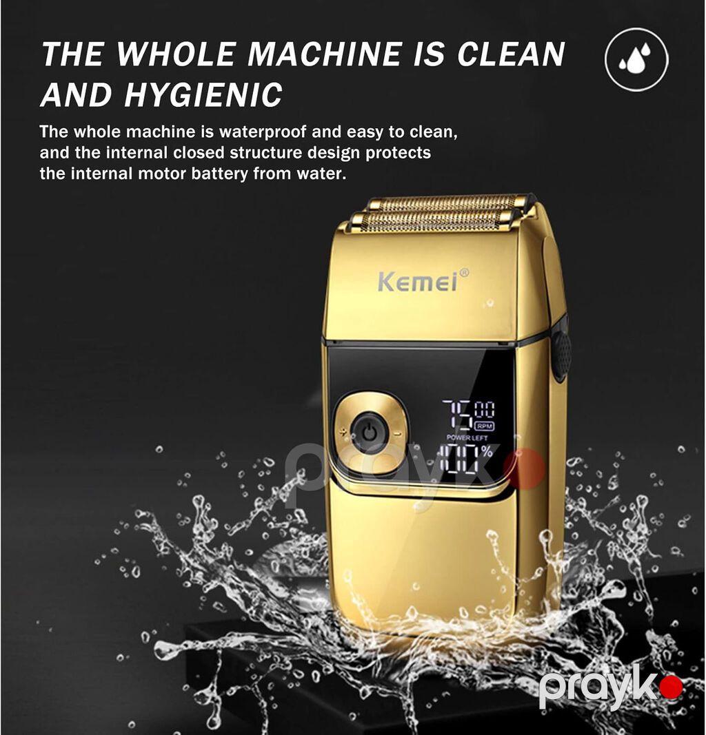 8459 Məhsulun adı: Elektrikli ülgüc Kemei KM-2028 Gold Brend: No — Usturalar, trimmerler və epilyatorlar, Bakı (6)