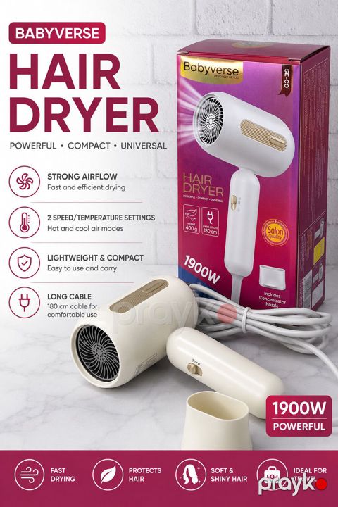 6281 Məhsulun adı: Fen BaByVerse Se-co 1900W Brend: BaByverse