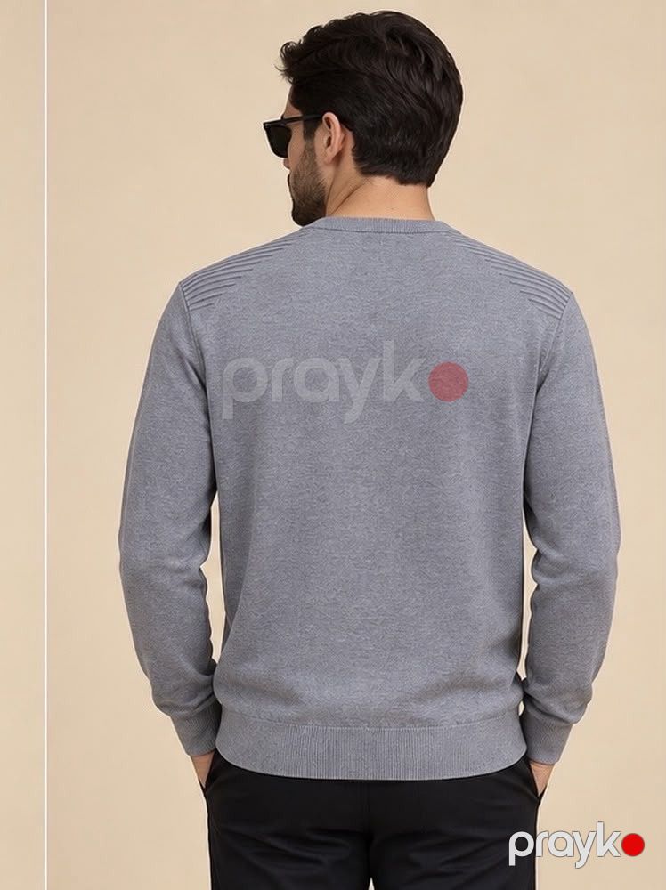 Kişi cemperi B7242, boz, pambıq, ölçü 3XL — Mallar, Bakı (2)