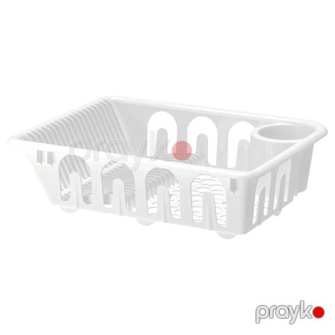 Qab-qacaq üçün quruducu IKEA Flundra, plastik, 46x36x12 см, ağ — Bakı