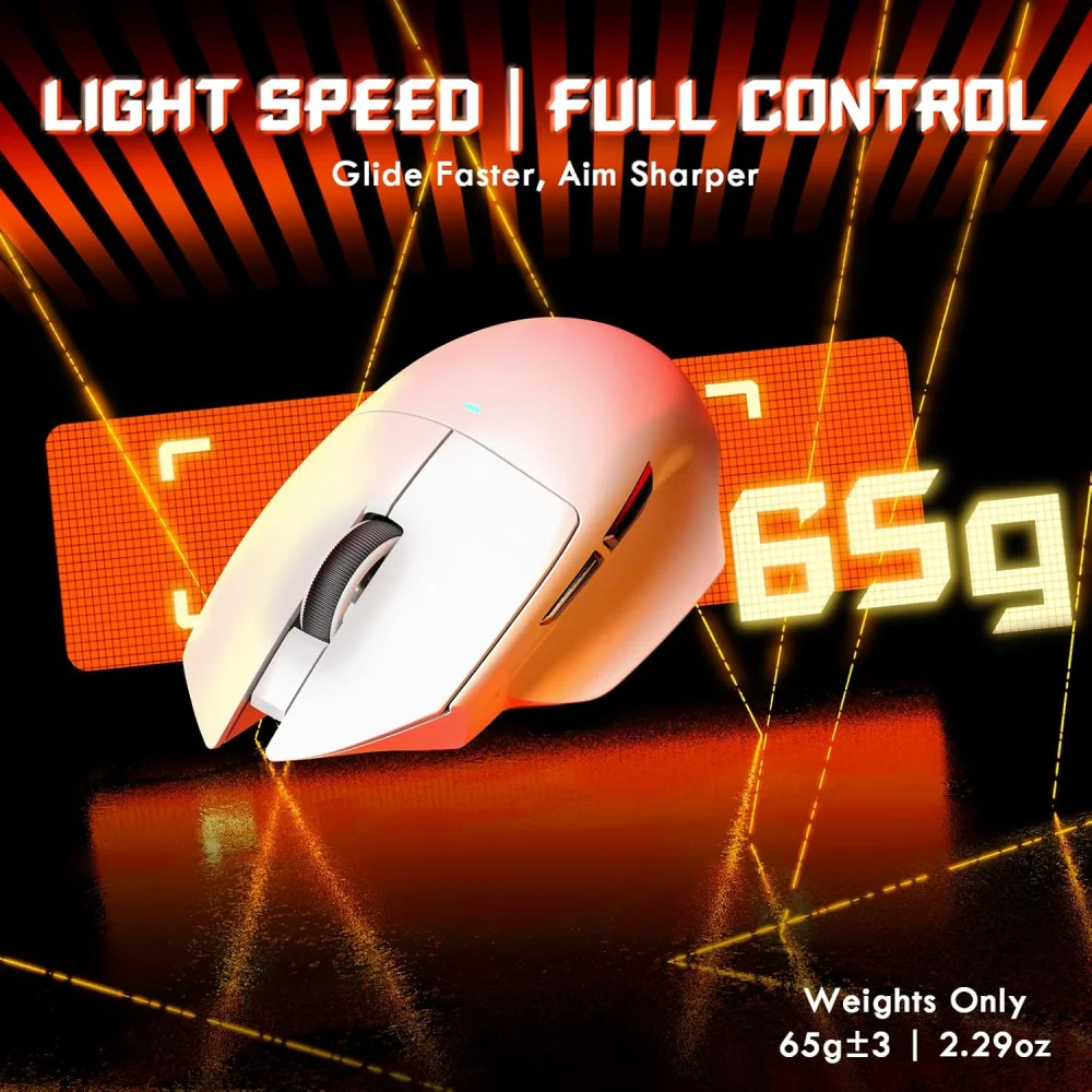 Attack Shark V6 Ultra-Light Tri-Mode Gaming Mouse with Charging Dock — Klaviaturalar və siçanlar, Bakı (7)