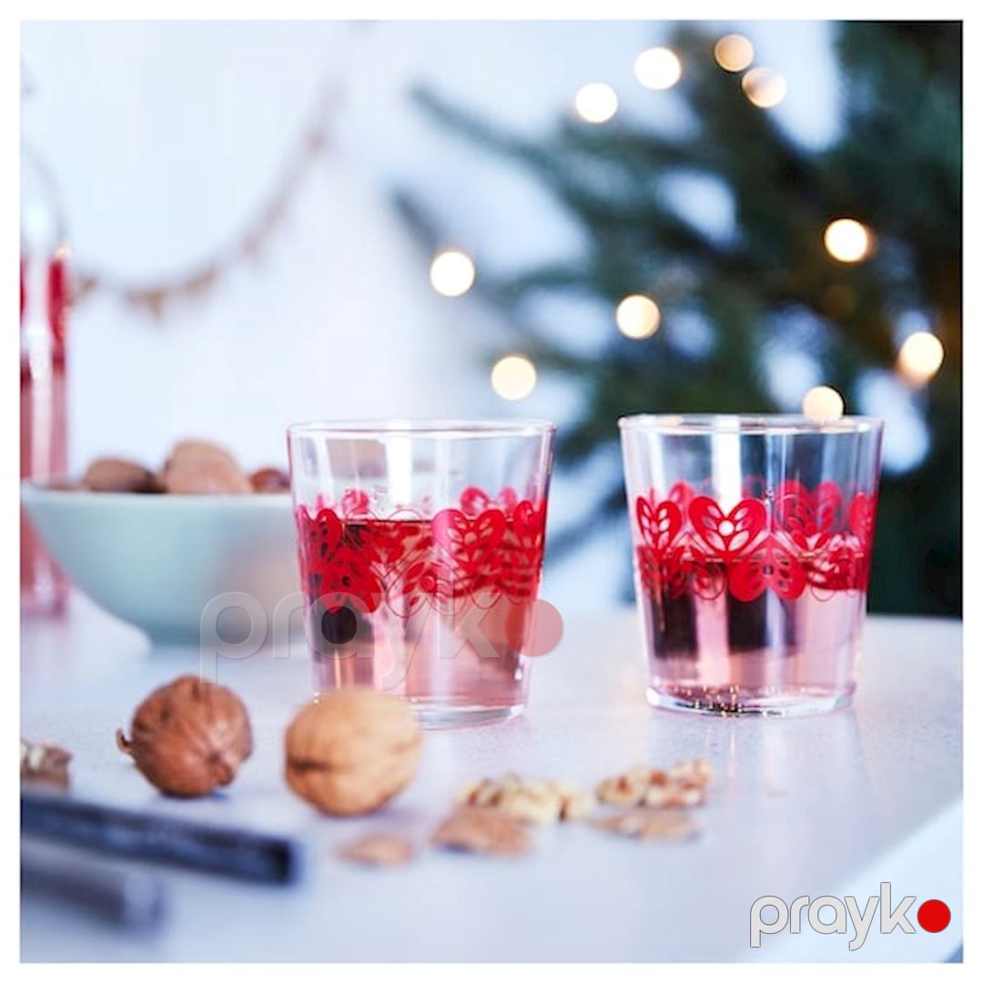 Stəkan dəsti IKEA Vinterfint 705.395.15, şüşə, 30 ml, şəffaf/qırmızı, 6 əd — Mallar, Bakı (2)