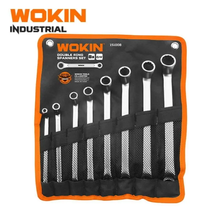 Wokın Yıldız İki Ağız Açar Takımı 8 Parça 6–22 mm – CrV, Xrom Örtüklü — Bakı