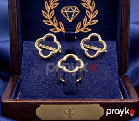 Qızıl üzük Van Cleef & Arpels Alhambra modeli 585 əyar — Bakı