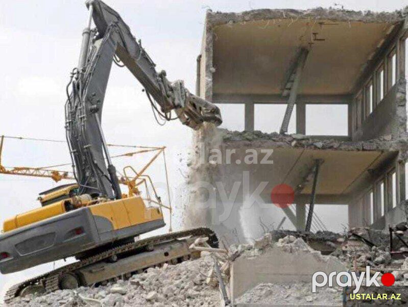 Söküntü işlərin görülməsi — Hazır konstruksiyalar, Bakı (6)