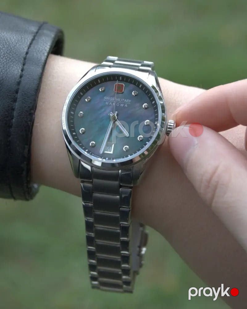 Qol saatı Swiss Military Hanowa Roadrunner Lady Sparkle SMWLH0005002, paslanmaz polad, sapfir şüşə, kvars, 35 mm - SMWLH0005002 — Mallar, Bakı (2)