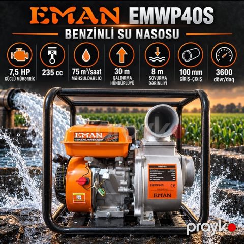 Su nasosu Eman EMWP40S 5500 W 30 m 1250 l/dəq — Bakı