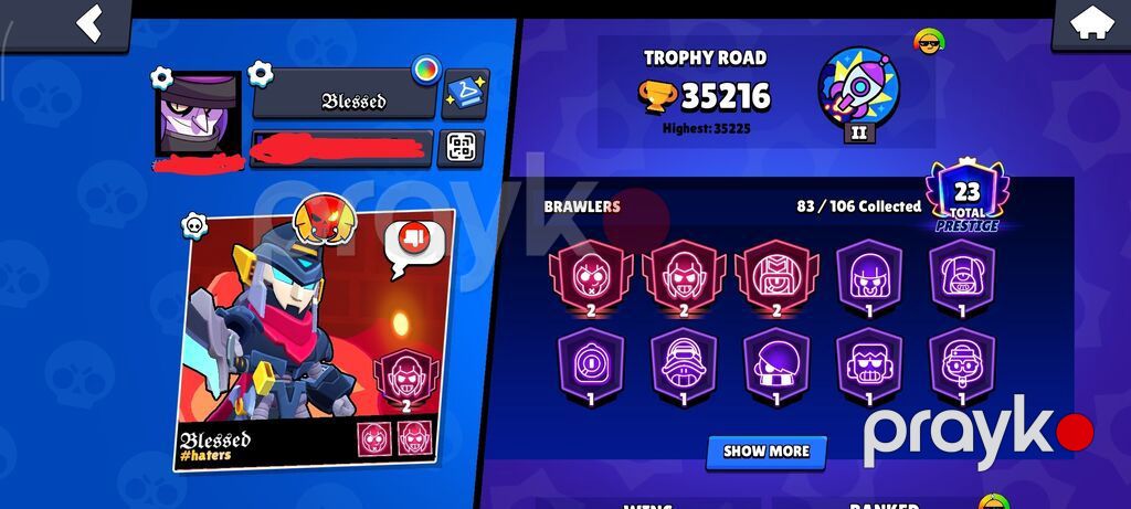 Brawl Stars oyun hesabı - Kupa: 35,216 (ən yüksək 35,223) - Prestige — Digər, Bakı