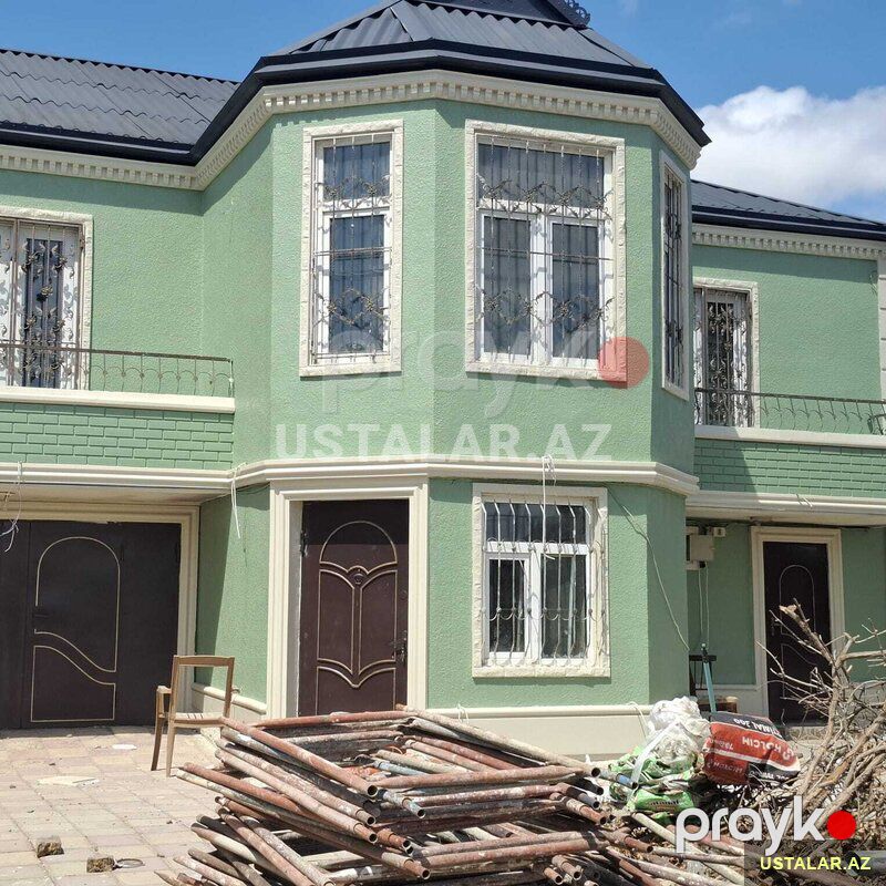 Fasad Tarsofka Silikonlu Boya İsleri — Təmir xidmətləri, Bakı (6)