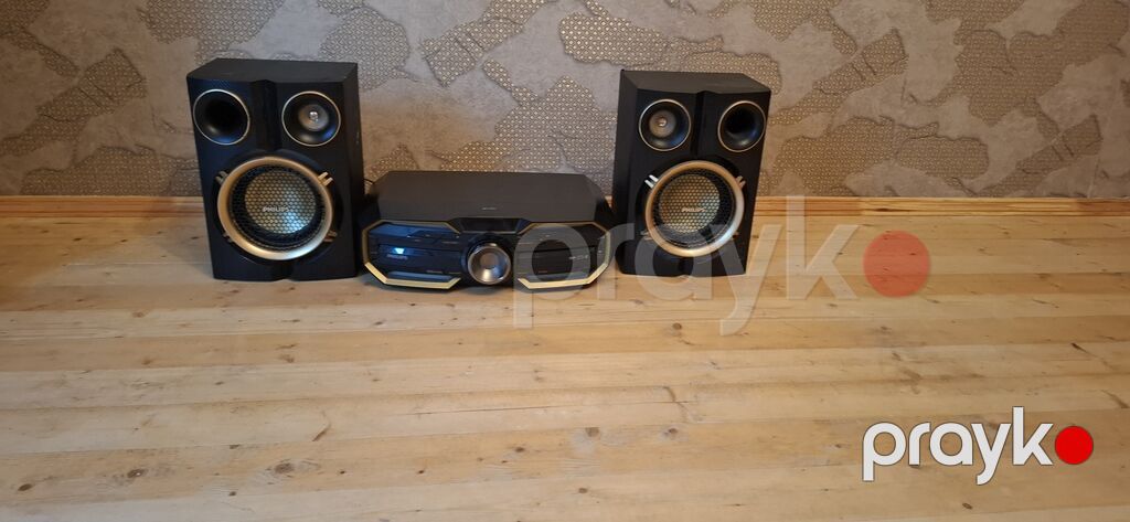 Phılıps mini audio sistemi – 2 güclü akustik kolon və mərkəzi blokdan — Akustik sistemlər, Digah (5)