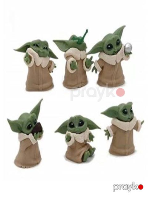 Fiqur Baby Yoda Qroqu, Cizgi filmlərindən və filmlərdən, PVC, 5,6 sm, müxtəlif pozalar - YT-(1326-14) — Bakı