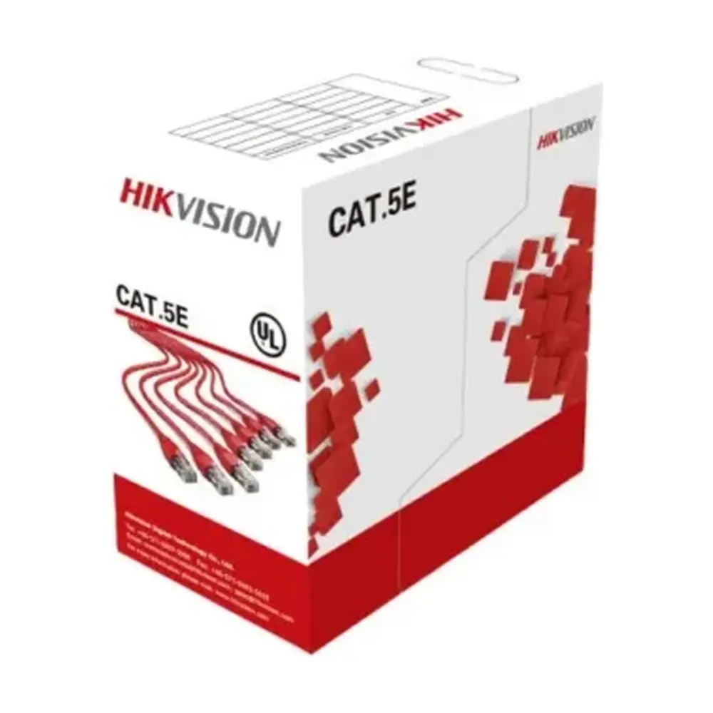 Hikvision 305 m CAT5E UTP Network Cable (Solid Copper, 0.5 mm, CM) (DS-1LN5E-S) — Pctech — Surveillance cameras
