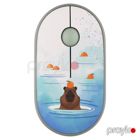 2E Mouse MF300 capybara:tangerıne Silent wl bt, Green (2E-MF300WCAPIBARAGN) — Pctech — Periferiya cihazları