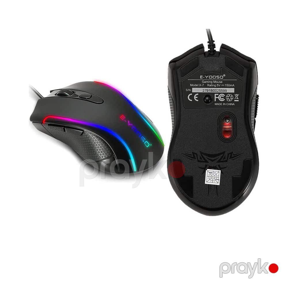 E-yooso Mouse X7 Gaming Mouse (X-7(Black)) — Klaviaturalar və siçanlar, Bakı (2)