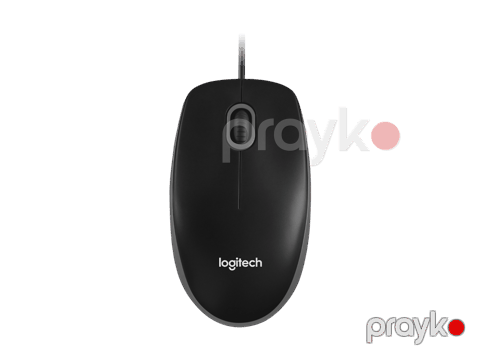Logitech Corded Mouse B100 – Business Emea – Black (910-003357) — Bakı