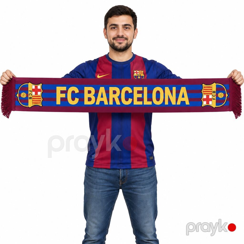 Barcelona azarkeş şərfi - Rənglər: bordo və göy zolaqlar, “FC — Digər, Bakı (4)