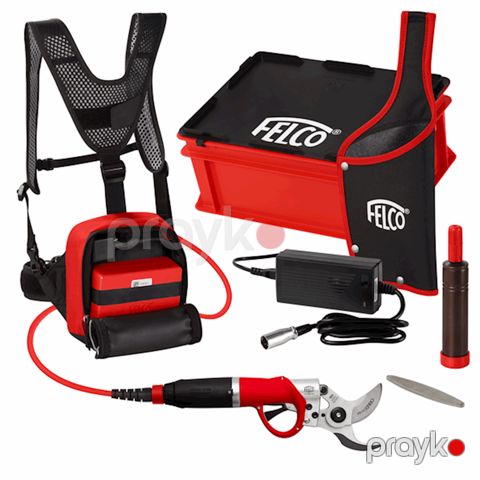 Elektrik bağban qayçısı dəsti Felco Power Blade HP-822+, qırmızı, 98 Vt — Bakı