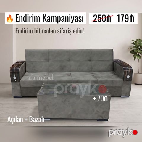 Açılan + Bazalı divanlar Endirimlə Qiymət 250 azn yox 179 azn — Bakı