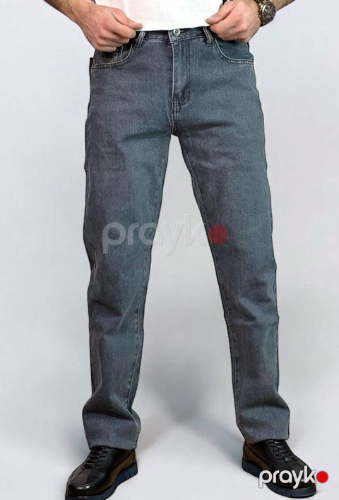Kişilər üçün düz cins TCS_1650, göy, pambıq, ölçü 34 — Bakı
