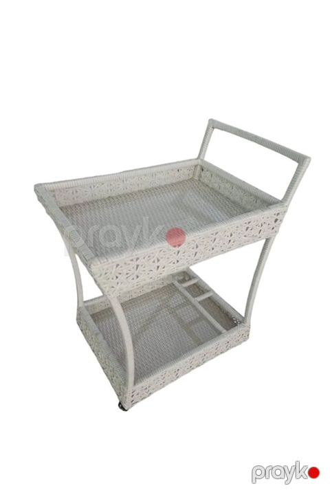 958 Məhsulun adı: Bağ üçün stol Zili Rattan 55x76x85 sm, ağ Brend — Bakı