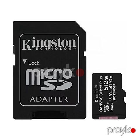 Kingston 512GB microSDXC Canvas Select Plus 100R A1 C10 Card + Adapter SDCS2/512GB (SDCS2/512GB) — Bakı