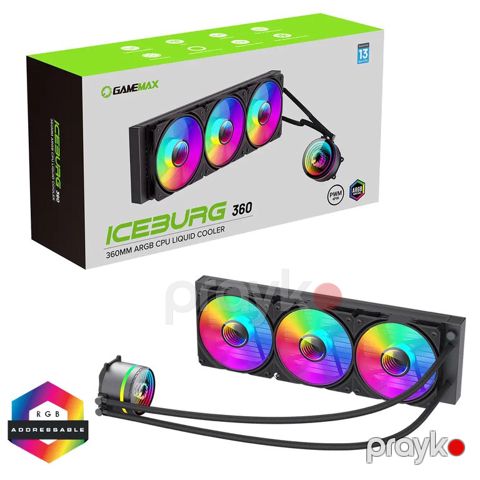 CPU kuler "Gamemax IceBurg 360 Infinity Black" — Bakı